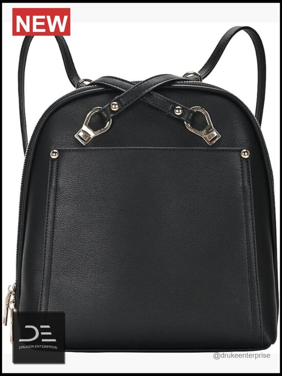 Convertible Backpack Purse in Vegan Leather, Daisy Design, Shoulder Bag main image 5